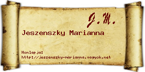Jeszenszky Marianna névjegykártya